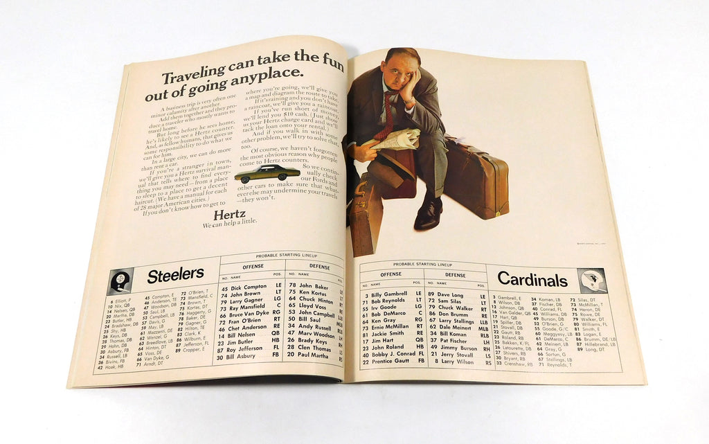 1967 St. Louis Cardinals at Pittsburgh Steelers NFL Football Program 9-24-67 Pic2