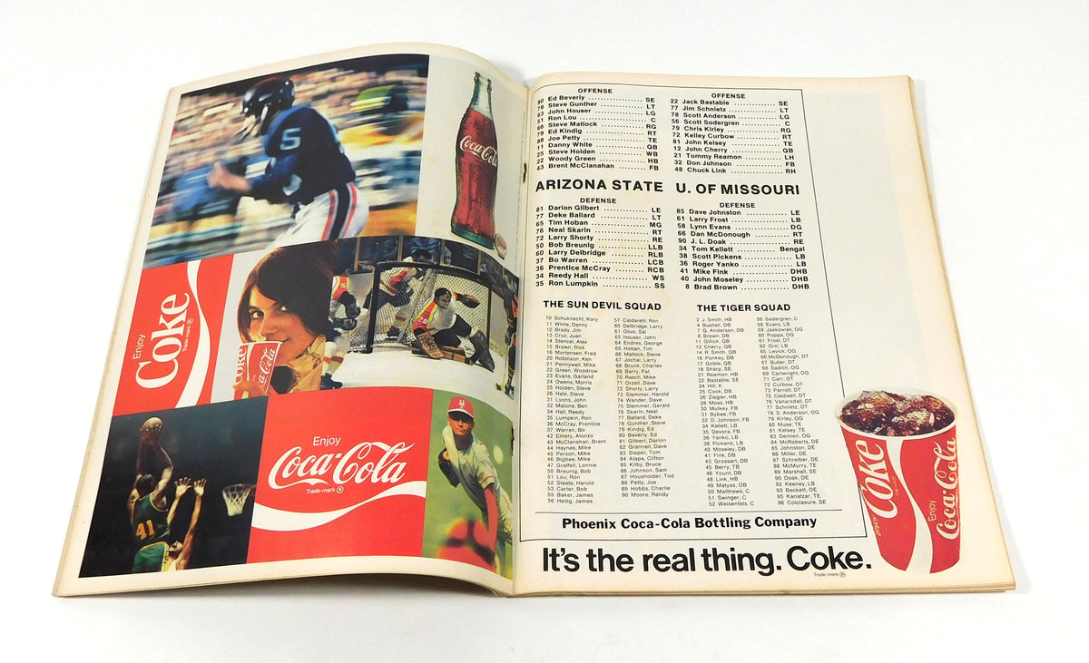 1972 Missouri at Arizona State Fiesta Bowl College Football Program 12-23-72 Pic2