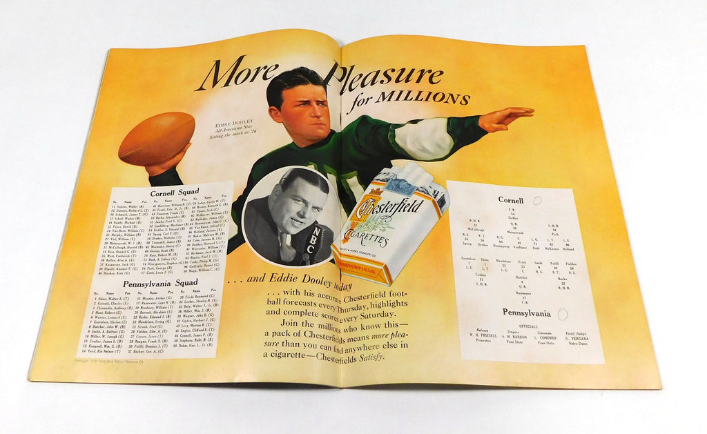 1938 Cornell at Pennsylvania College Football Program 11-24-38 Pic2