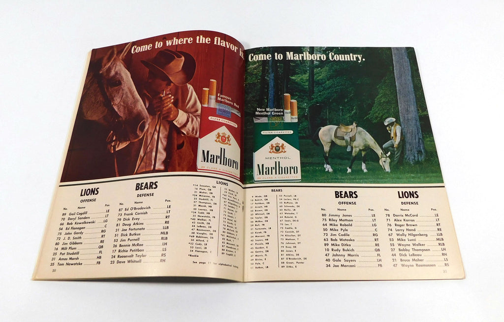 1966 Chicago Bears at Detroit Lions NFL Football Program 9-11-66 Pic2