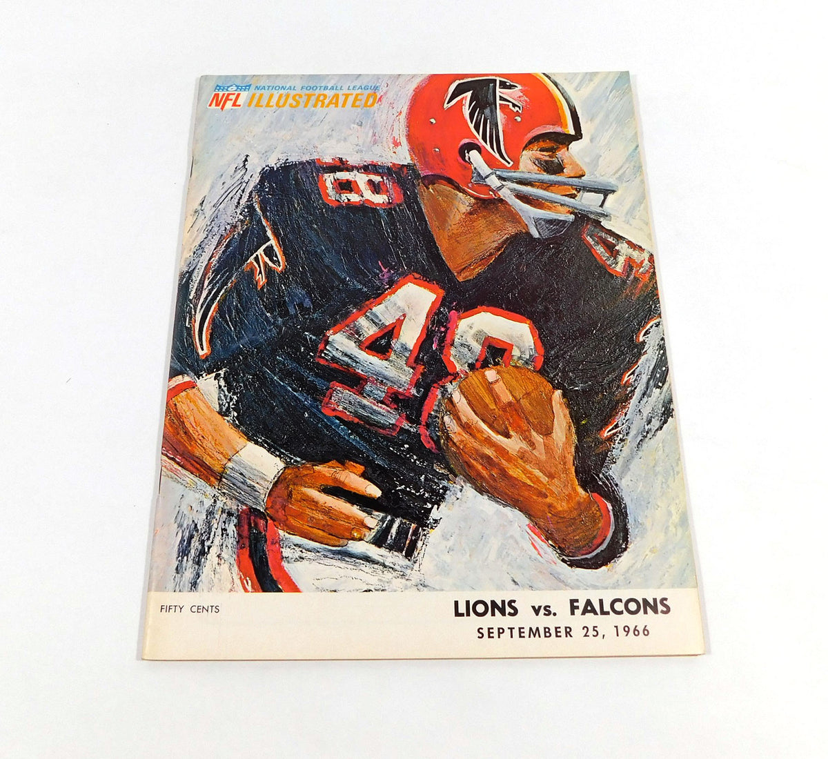 1966 Atlanta Falcons at Detroit Lions NFL Football Program 9-25-66