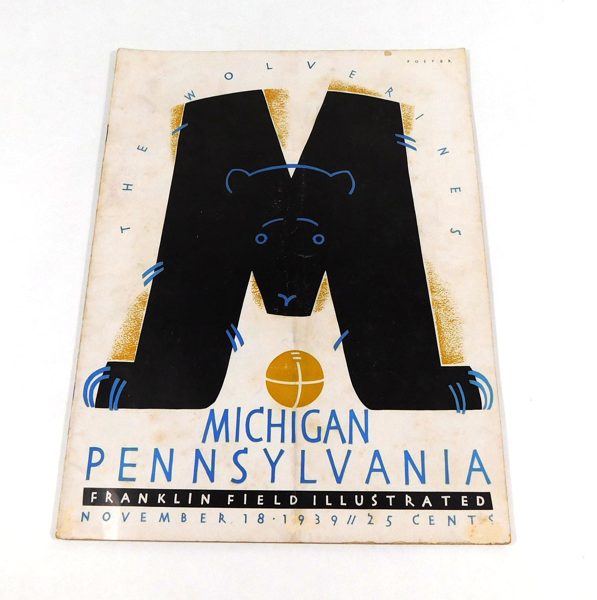 1939 Michigan at Pennsylvania College Football Program 11-18-39