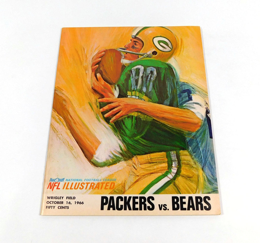 1966 Green Bay Packers at Chicago Bears NFL Football Program 10-16-66
