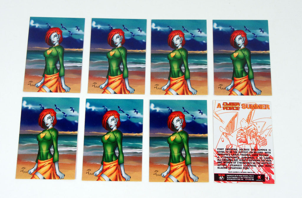 Lot of (8) 1996 Cyber Force Summer Intrepid Promo Card (P1) Nm/Mt
