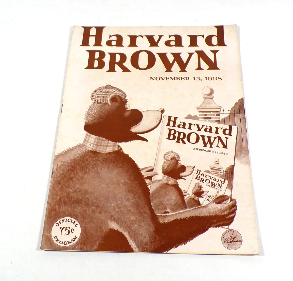 1958 Brown at Harvard College Football Program 11-15-58