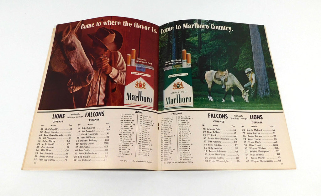 1966 Atlanta Falcons at Detroit Lions NFL Football Program 9-25-66 Pic2