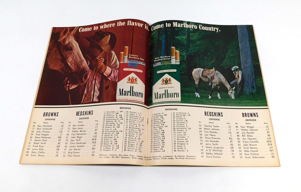 1966 Washington Redskins at Cleveland Browns NFL Football Program 11-20-66 Pic2
