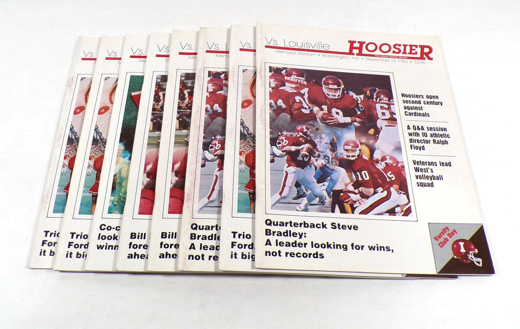 Lot of (8) Assorted 1985 Indiana College Football Programs