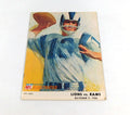 1966 Los Angeles Rams at Detroit Lions NFL Football Program 10-9-66