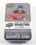 2021-22 Upper Deck Hockey Series 1 Metal Tin Box Sealed (9 Packs) Bonus OPC Pack