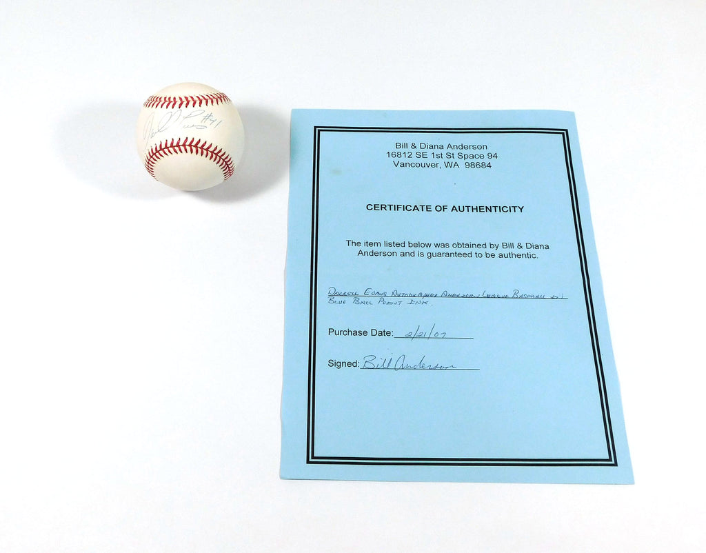 Darrell Evans Signed Official OAL Baseball Auto