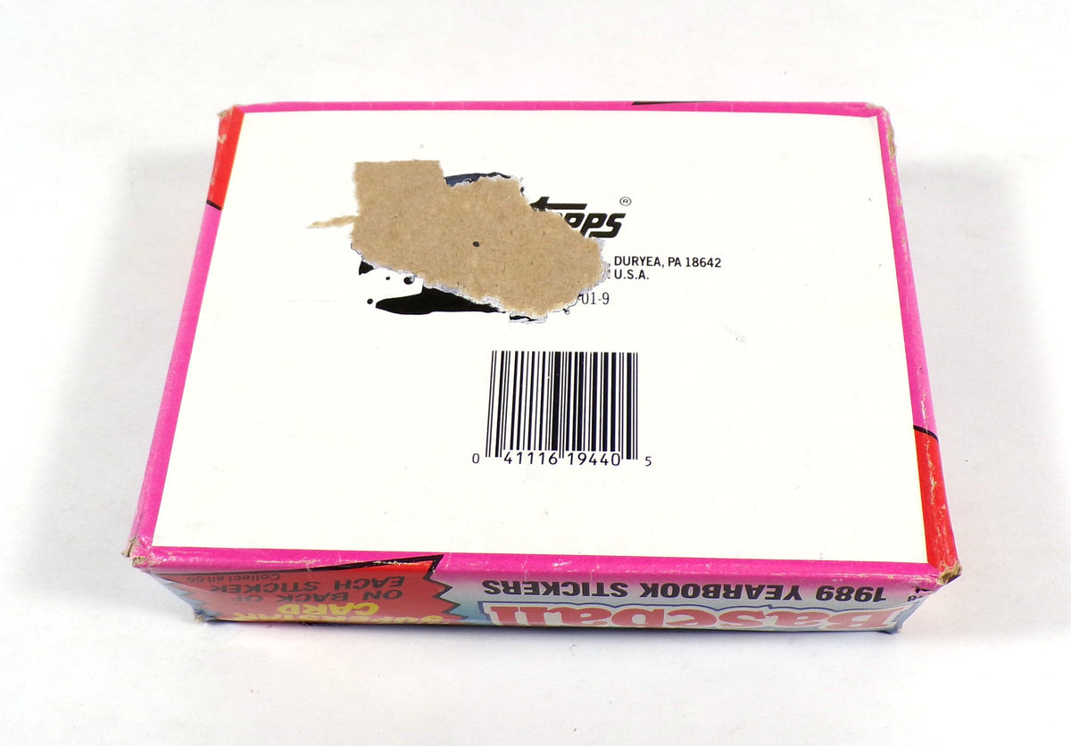 1989 Topps Baseball Yearbook Stickers Box Sealed (48 Packs) Pic2