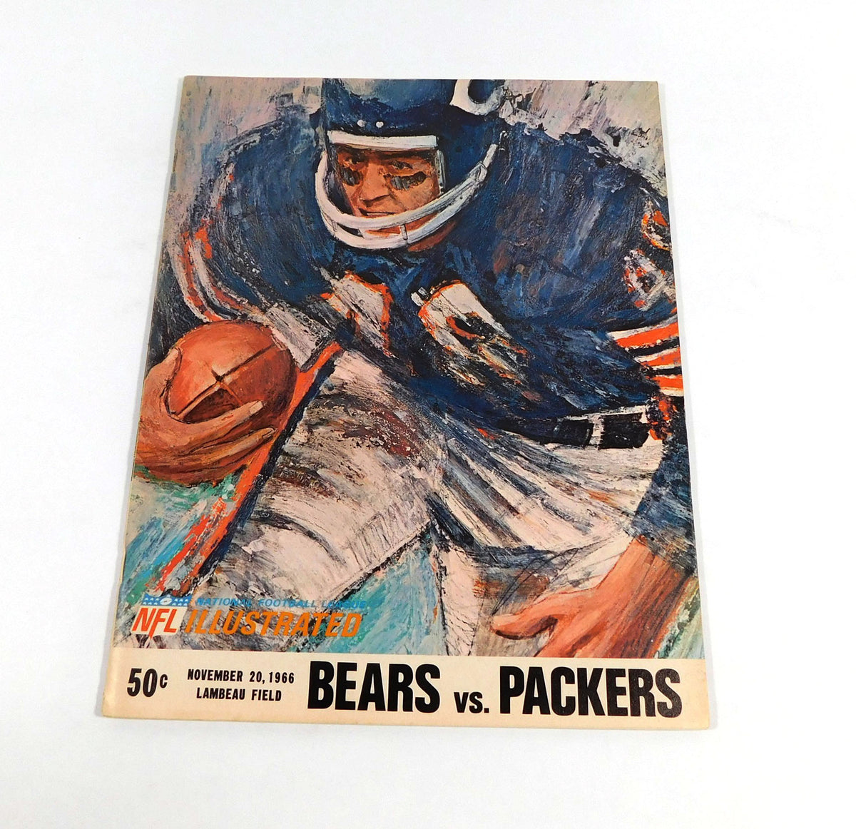 1966 Chicago Bears at Green Bay Packers NFL Football Program 11-20-66