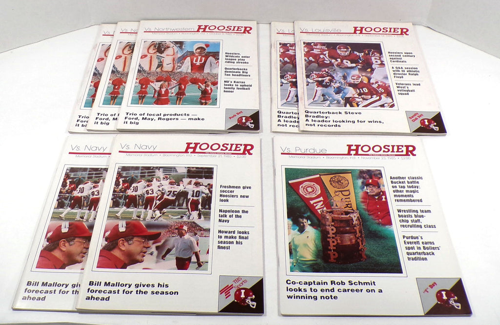 Lot of (8) Assorted 1985 Indiana College Football Programs Pic2