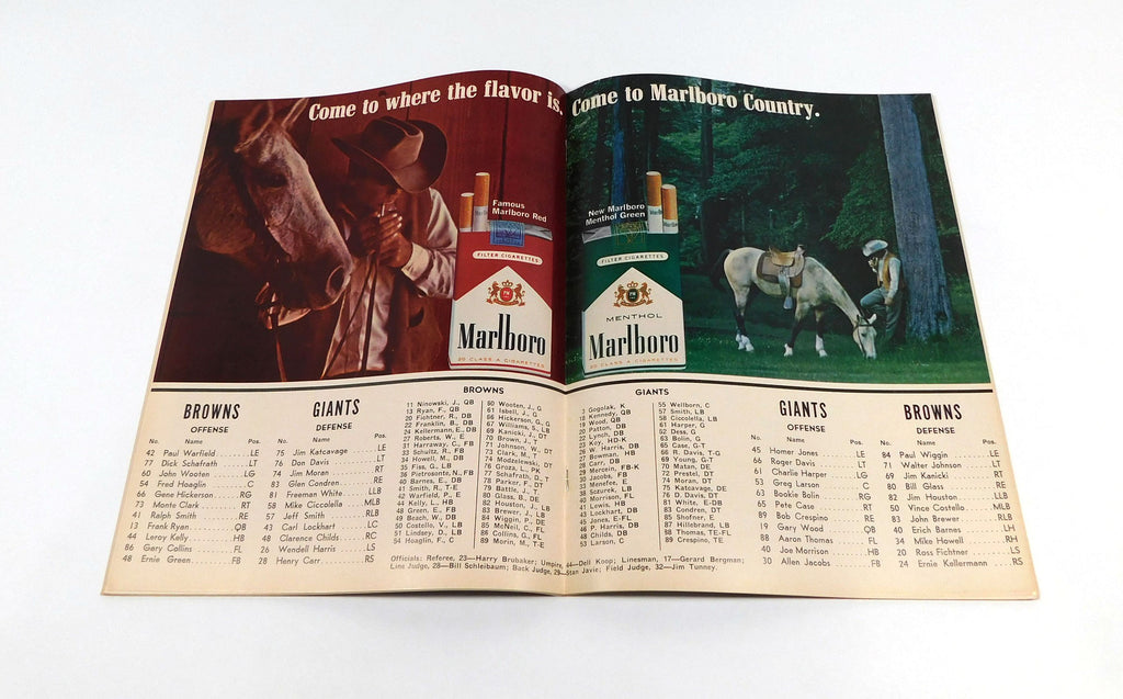 1966 New York Giants at Cleveland Browns NFL Football Program 12-4-66 Pic2