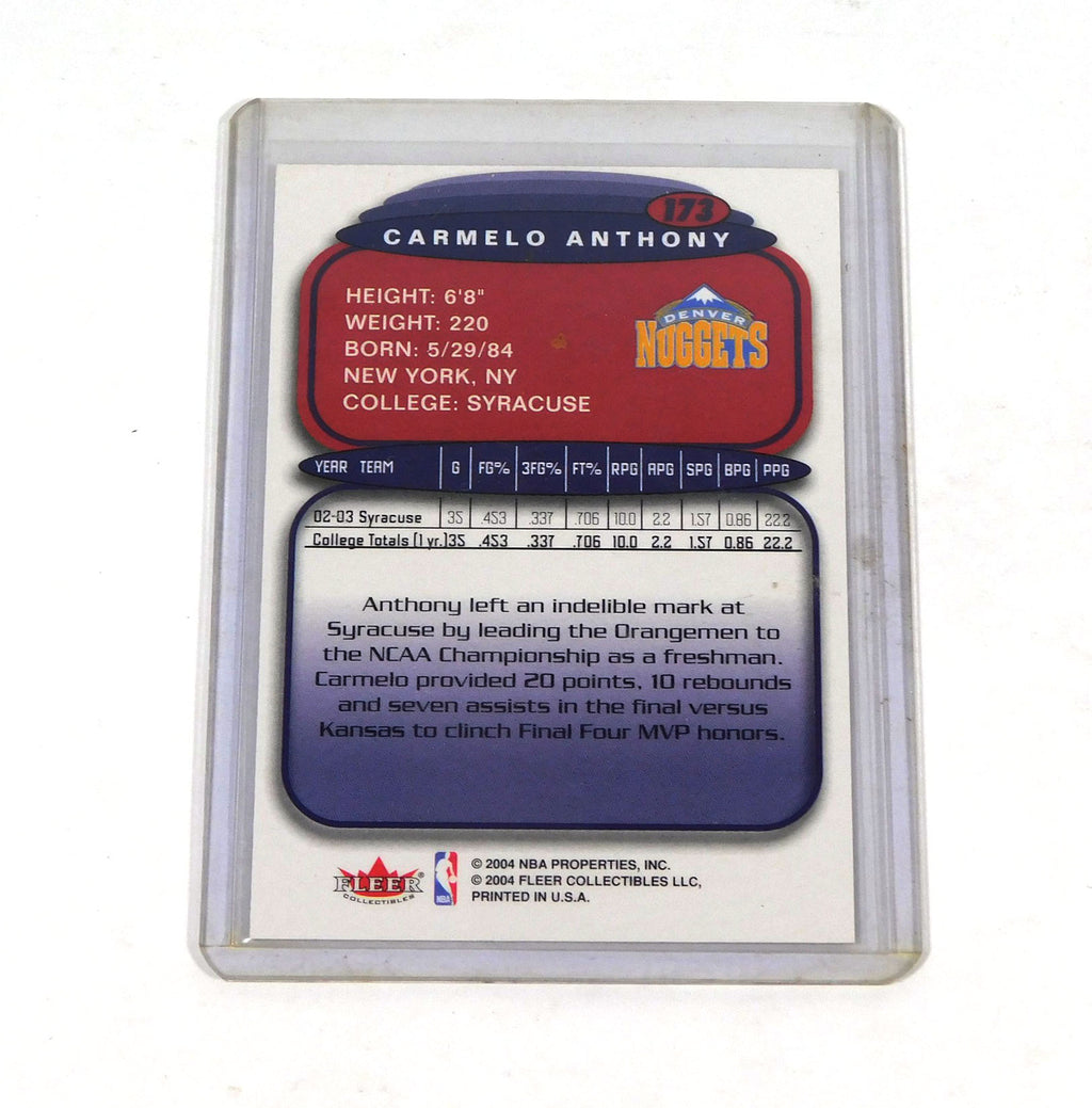 2003-04 Ultra Carmelo Anthony #173 Rookie Nuggets Pic2