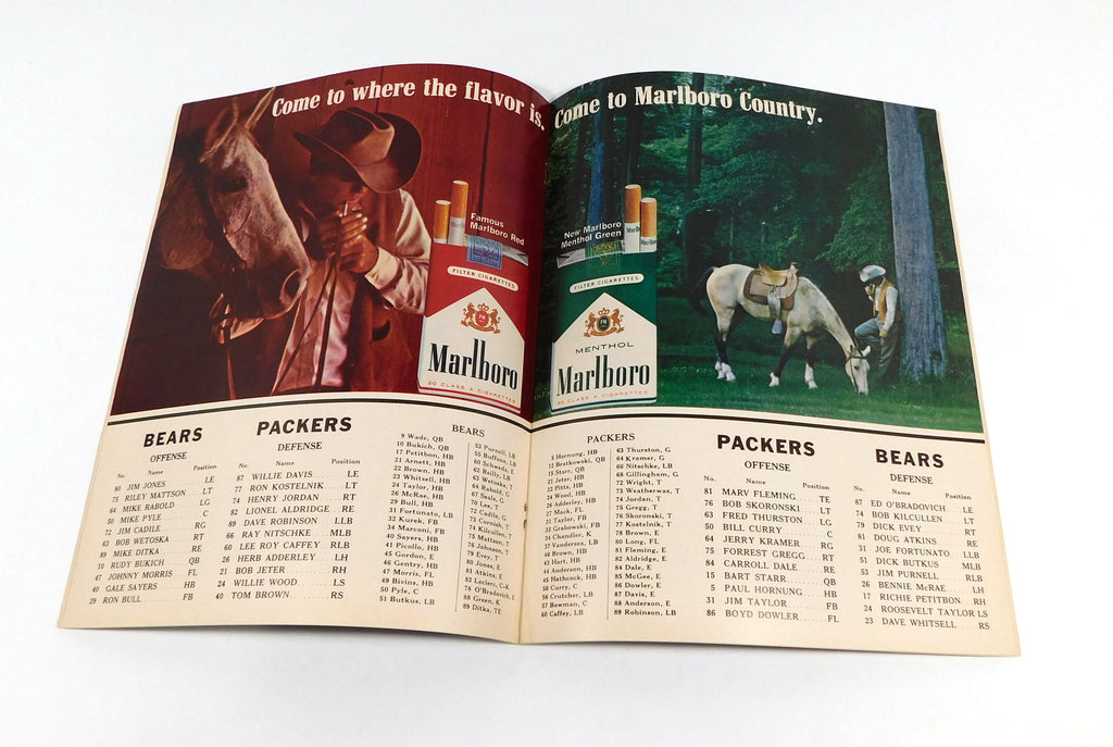 1966 Chicago Bears at Green Bay Packers NFL Football Program 11-20-66 Pic2