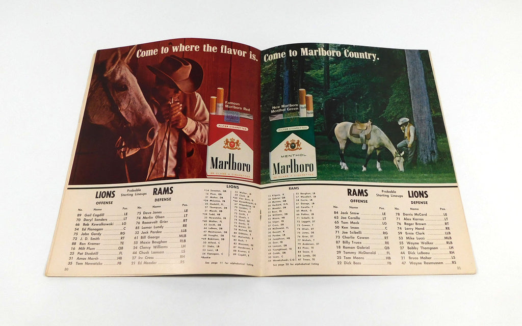 1966 Los Angeles Rams at Detroit Lions NFL Football Program 10-9-66 Pic2