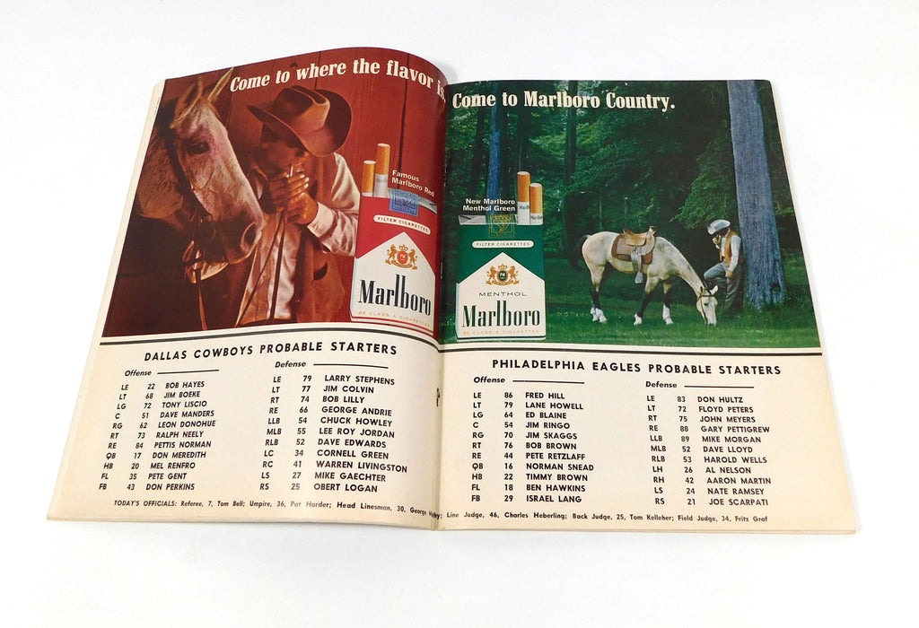 1966 Philadelphia Eagles at Dallas Cowboys NFL Football Program 10-9-66 Pic2