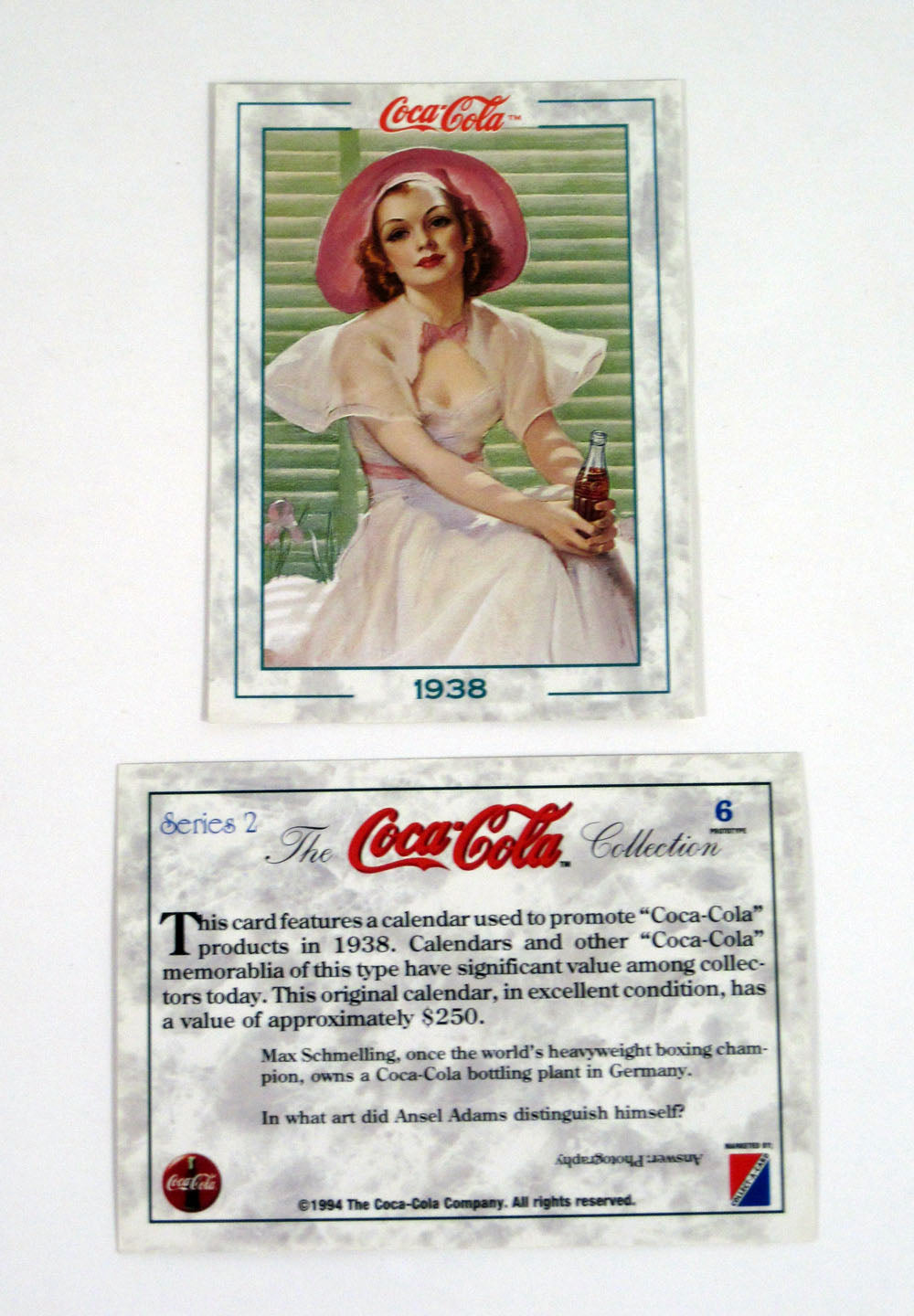 1993 Collect-A-Card The Coca-Cola Collection Series 2 Promo Card (#6) Nm/Mt