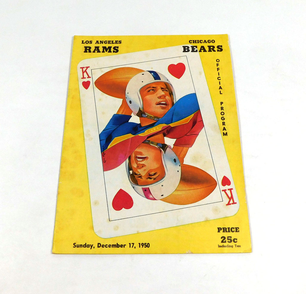 1950 Chicago Bears at Los Angeles Rams NFL Football Program 12-17-50