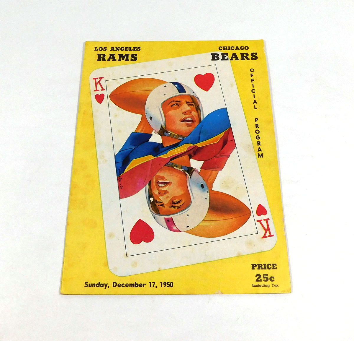 1950 Chicago Bears at Los Angeles Rams NFL Football Program 12-17-50