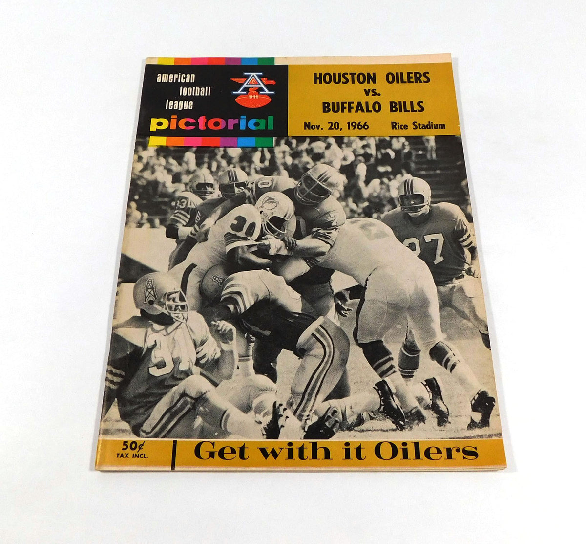 1966 Buffalo Bills at Houston Oilers AFL Football Program 11-20-66