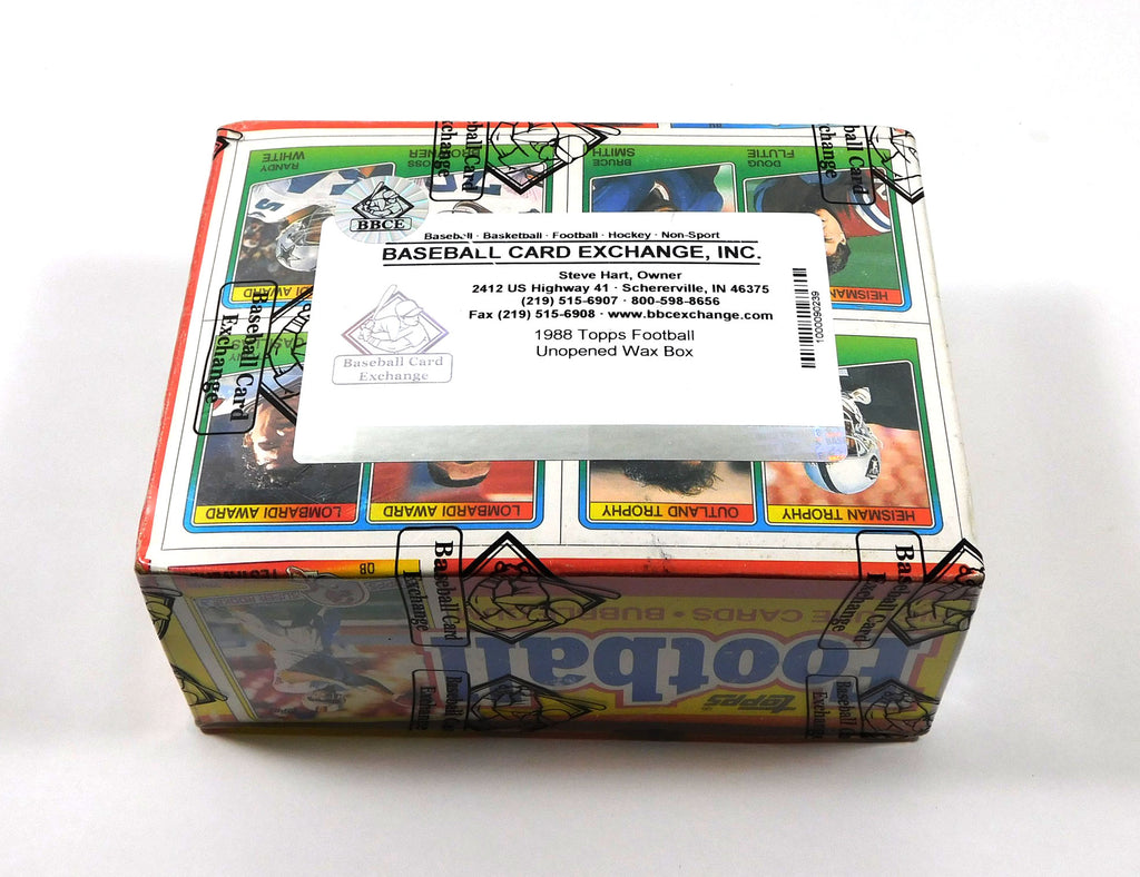 1988 Topps Football Box (36 Packs) BBCE Wrapped X-Out Pic2