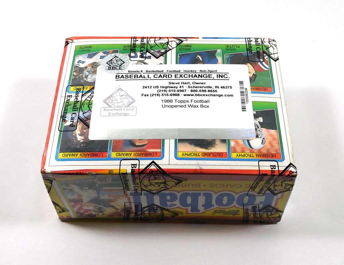 1988 Topps Football Box (36 Packs) BBCE Wrapped X-Out Pic2
