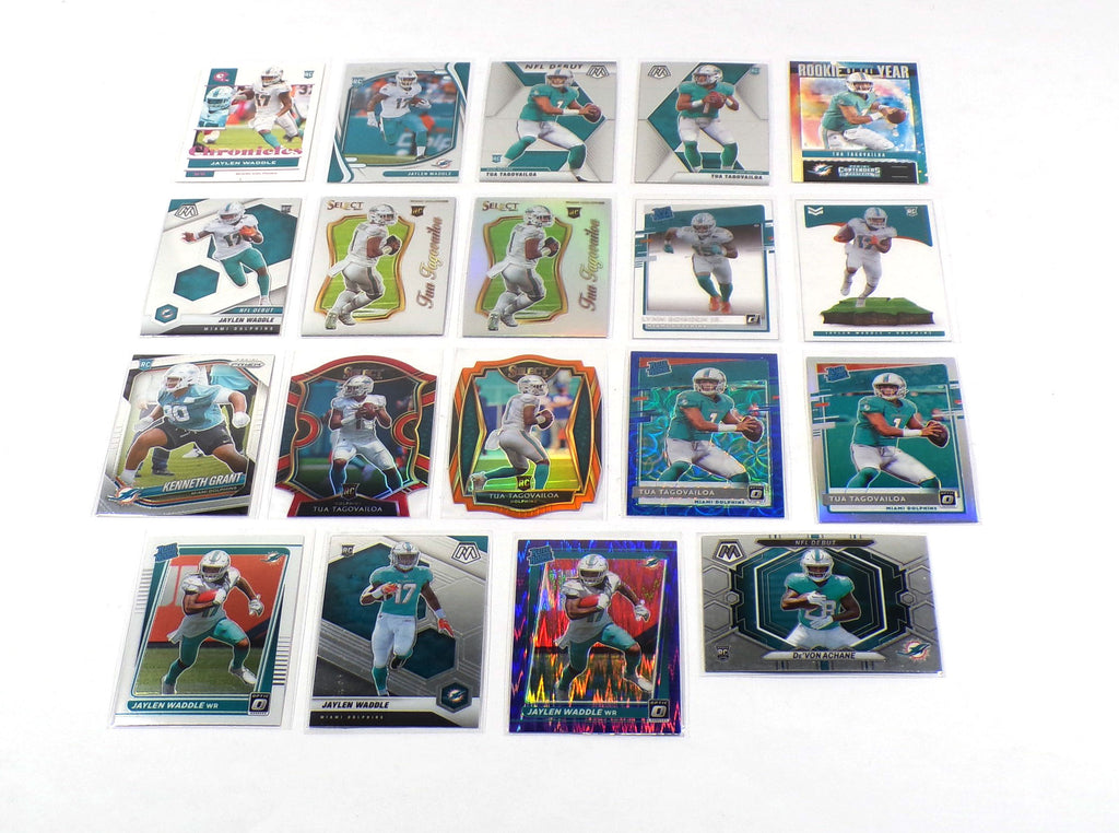 Lot of (42) Assorted 2020-2025 Panini Brands Miami Dolphins Rookies Pic2