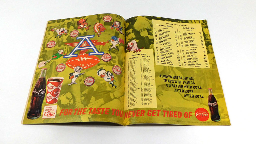 1966 Buffalo Bills at Houston Oilers AFL Football Program 11-20-66 Pic2