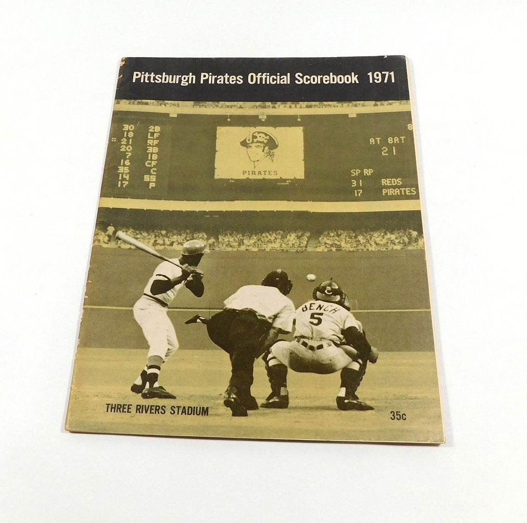1971 Houston Astros at Pittsburgh Pirates Baseball Program Scorebook