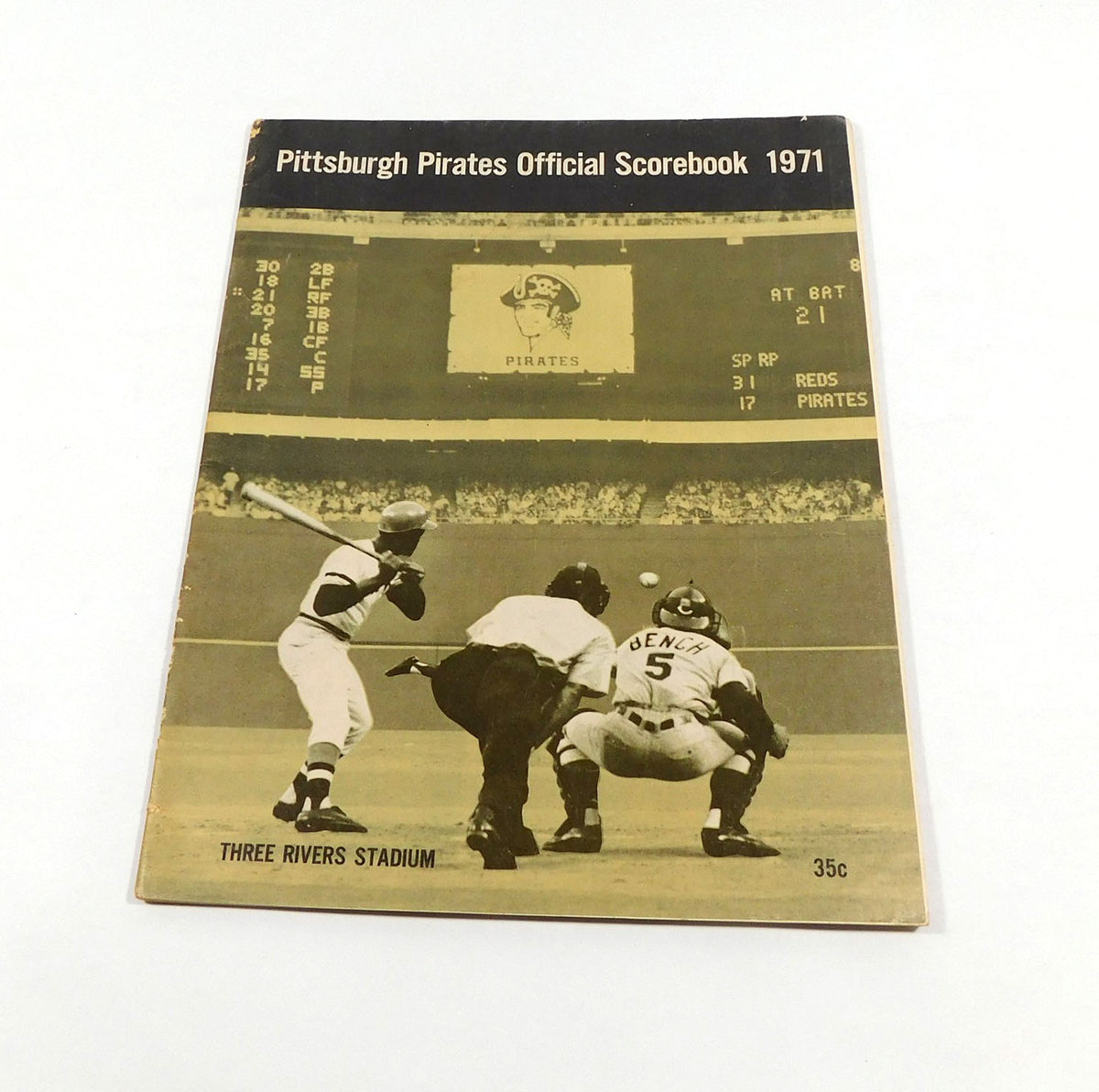 1971 Houston Astros at Pittsburgh Pirates Baseball Program Scorebook