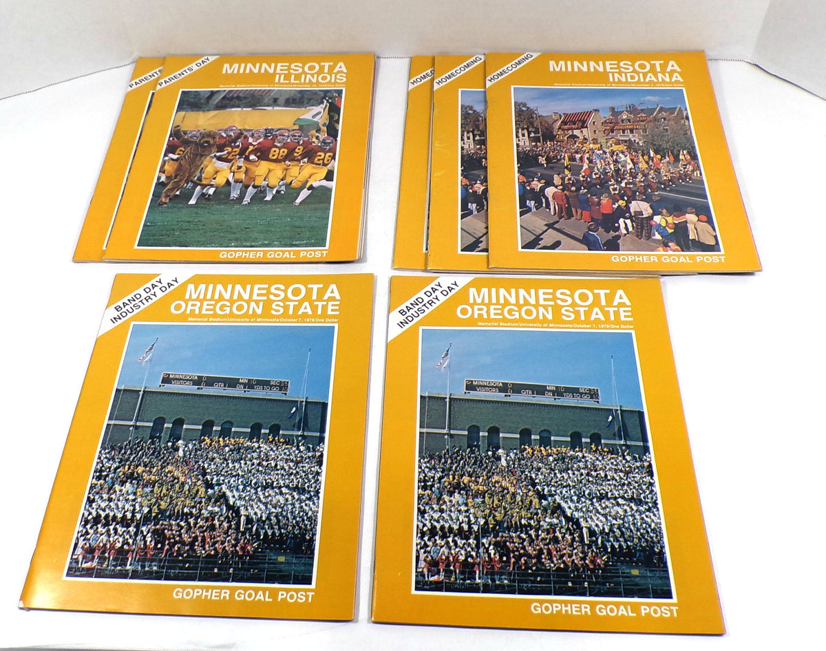 Lot of (11) Assorted 1978 Minnesota College Football Programs Pic2