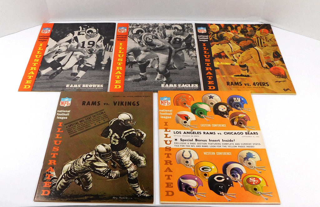 Lot of (10) Different 1965 Los Angeles Rams NFL Football Programs DA065632 Pic2