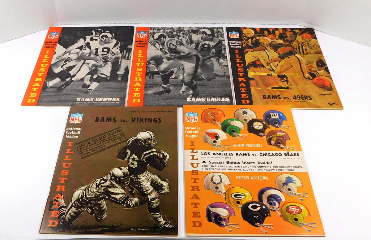 Lot of (10) Different 1965 Los Angeles Rams NFL Football Programs DA065632 Pic2