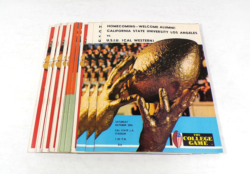 Lot of (18) Assorted 1972 California State LA College Football Programs