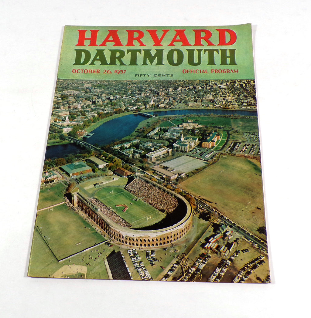 1957 Dartmouth at Harvard College Football Program 10-26-57