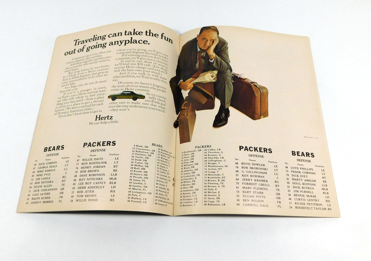 1967 Chicago Bears at Green Bay Packers NFL Football Program 9-24-67 Pic2