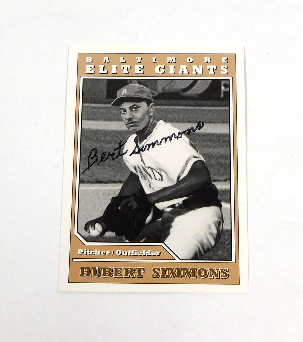 Hubert Bert Simmons Signed 2000 Trading Faces Baseball Card JSA Auto CA44726 Pic2