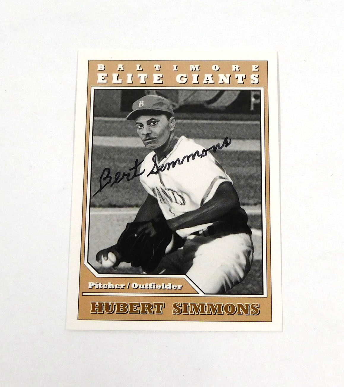 Hubert Bert Simmons Signed 2000 Trading Faces Baseball Card JSA Auto CA44726 Pic2
