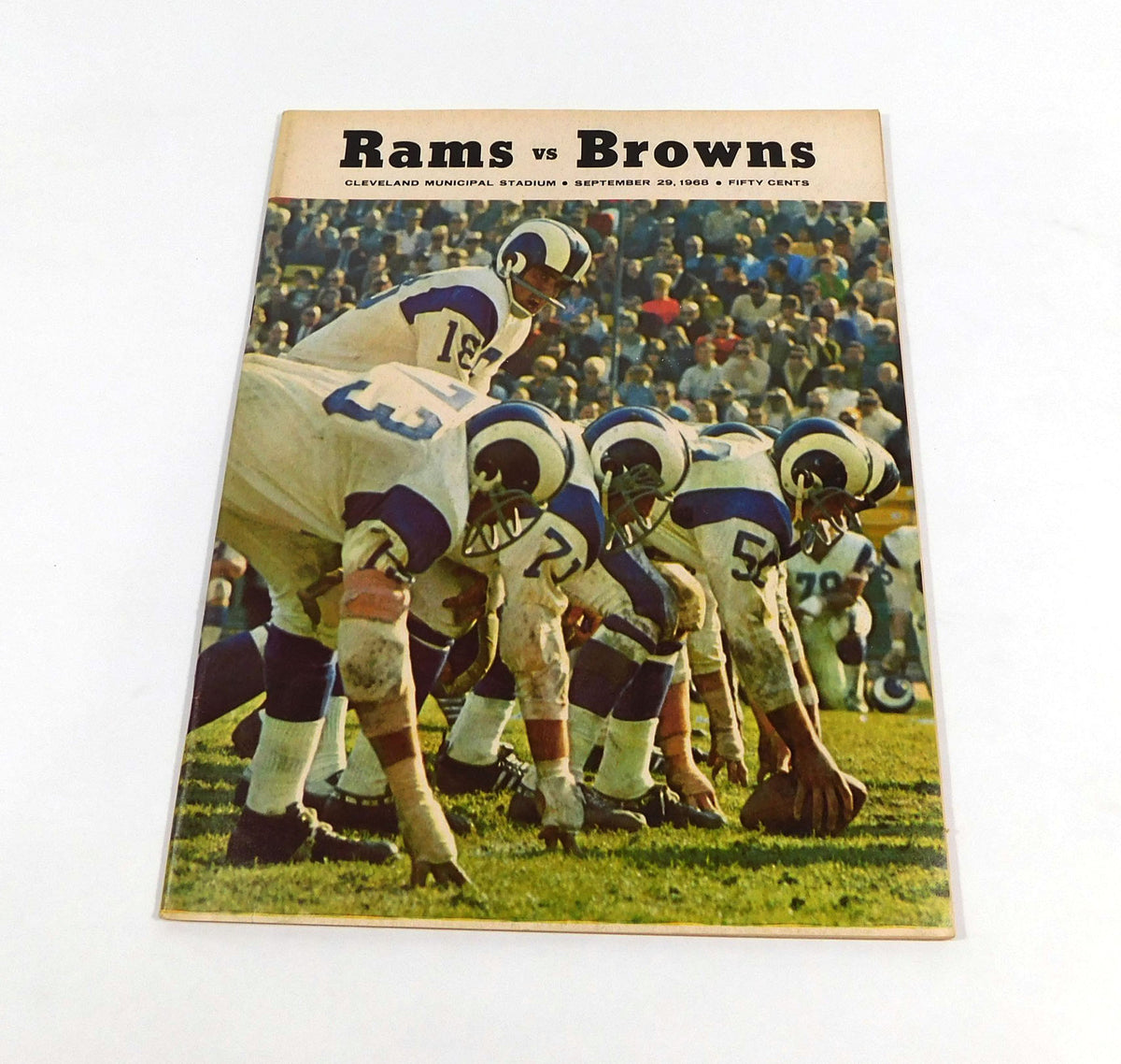 1968 Los Angeles Rams at Cleveland Browns NFL Football Program 9-29-68