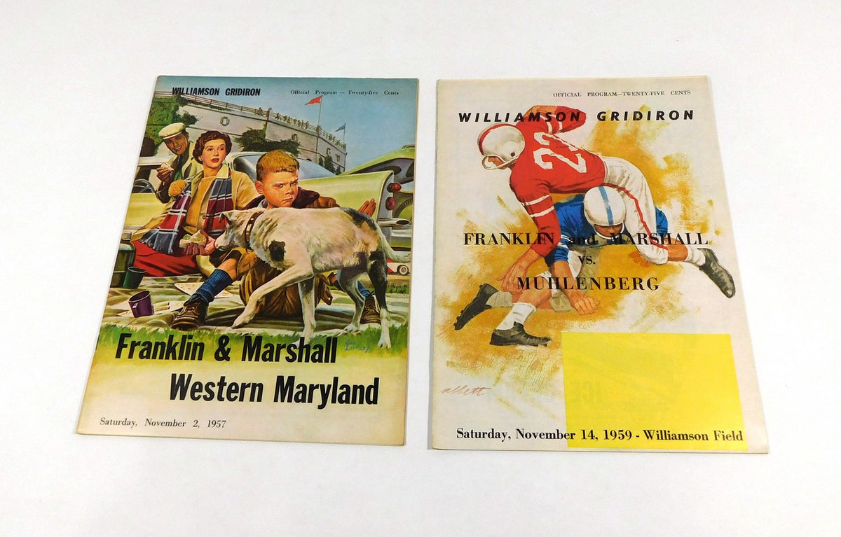 Lot of (2) Different 1957 & 1959 Franklin & Marshall College Football Programs
