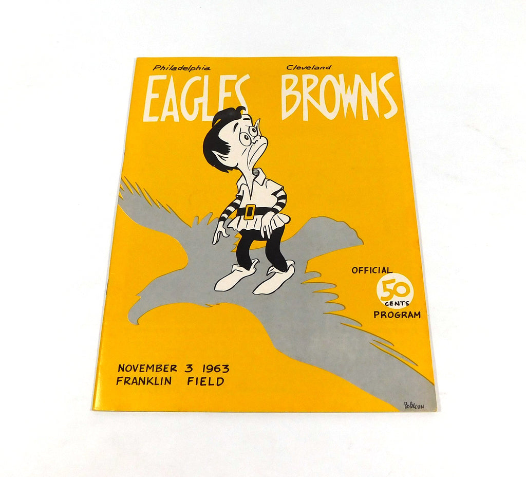 1963 Cleveland Browns at Philadelphia Eagles NFL Football Program 11-3-63