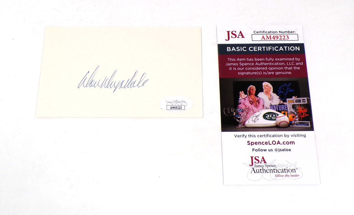 Don Drysdale Signed 3 x 5 Index Card JSA Auto DA075040