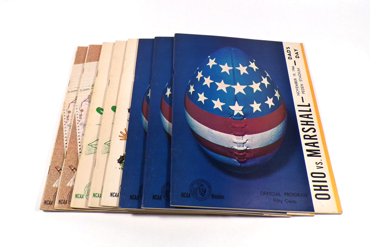 Lot of (8) Assorted 1966 Ohio University College Football Programs