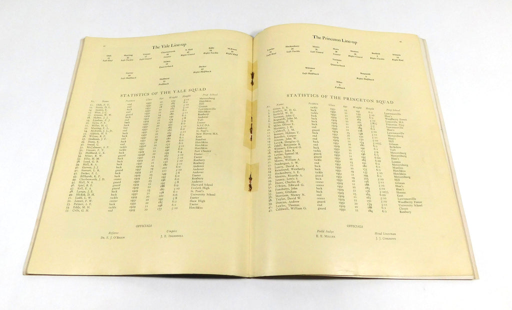 1928 Yale at Princeton College Football Program 11-17-28 Pic2