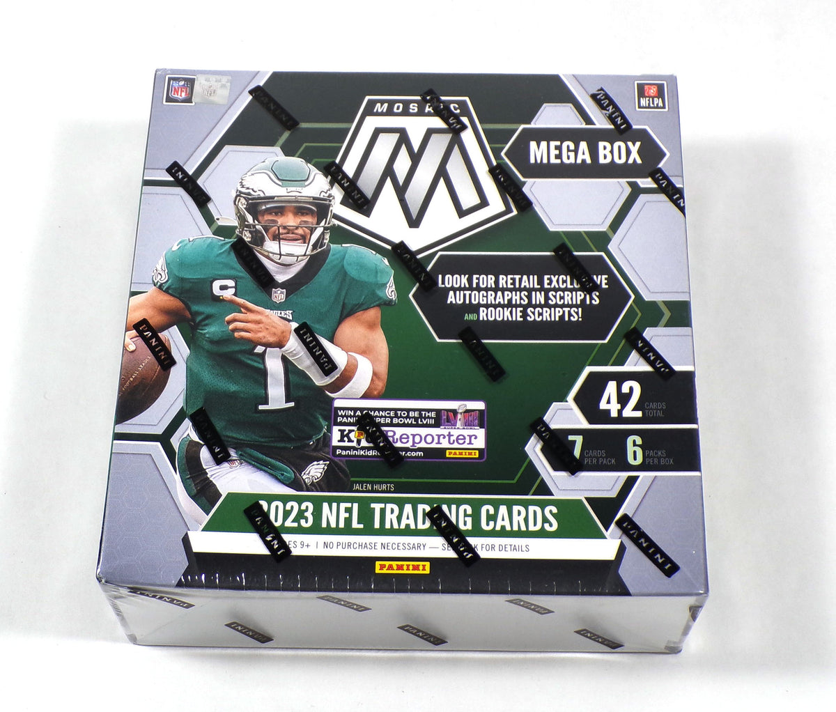 2023 Panini Mosaic Football Retail Mega Box Sealed (6 Packs) Reactive Blue