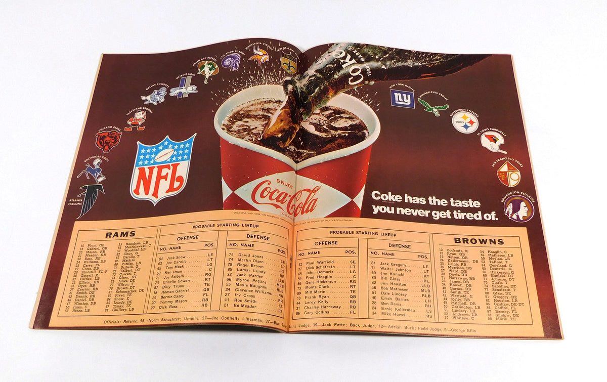 1968 Los Angeles Rams at Cleveland Browns NFL Football Program 9-29-68 Pic2