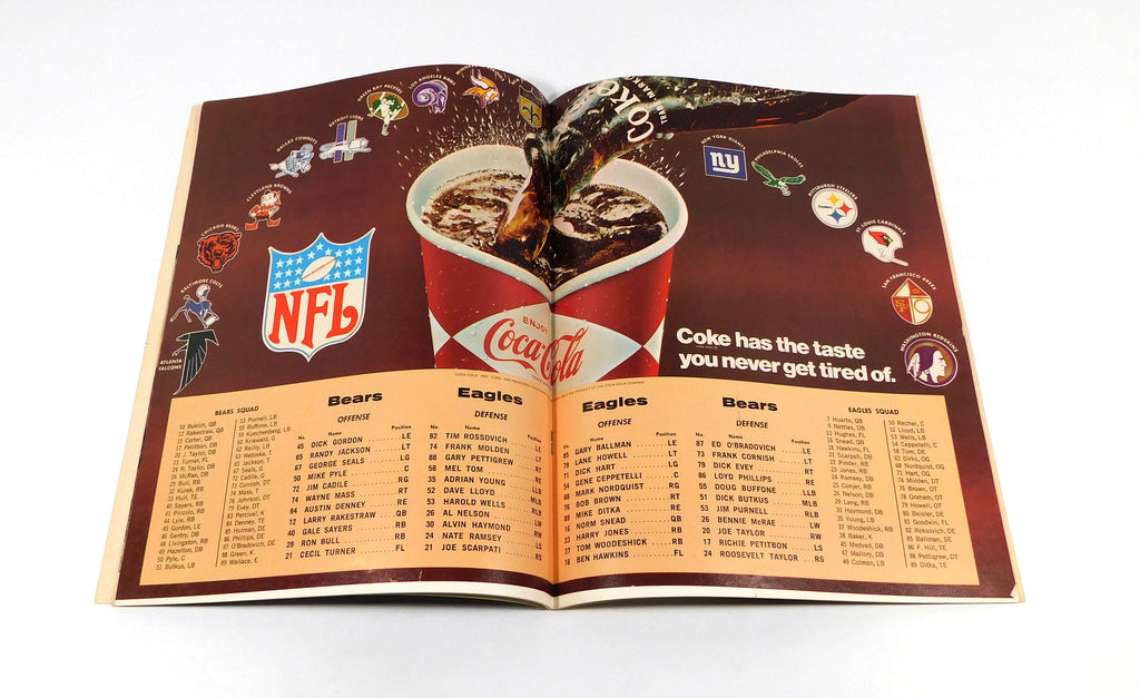 1968 Chicago Bears at Philadelphia Eagles NFL Football Program 10-20-68 Pic2